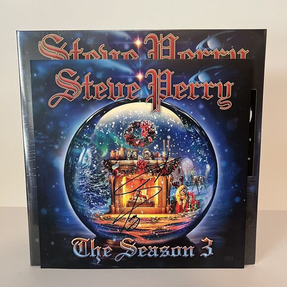 AUTOGRAPHED SIGNED Steve Perry Season 3 Christmas Holiday Xmas Vinyl LP